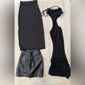 Sandro Paris Leather Mini Skirt